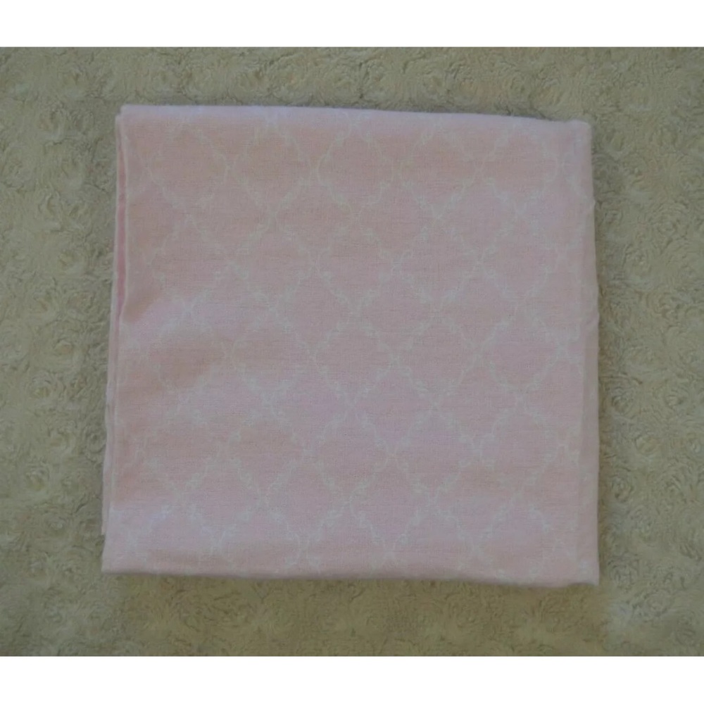HB Hudson Baby Pink White Diamond Print Baby Receiving Blanket Flannel